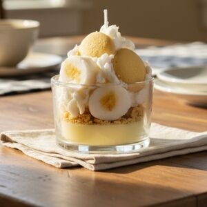 Banana Pudding Soy Wax Dessert Candle Handmade Gifts